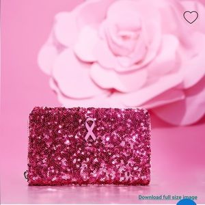 New Loungefly Breast Cancer Research Foundation Sequined Wallet